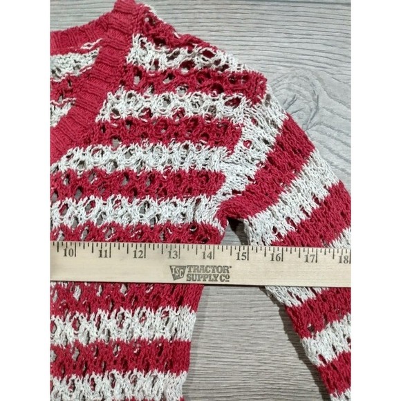 Aeropostale Long Sleeve Knit Sweater Womens Extra Small Striped Stretch - Picture 4 of 7